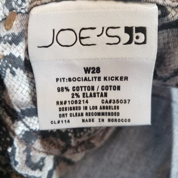 Joe's Jeans Cropped Jeans Women 28 Socialite Kicker Blue Dark Wash Denim - Picture 9 of 10